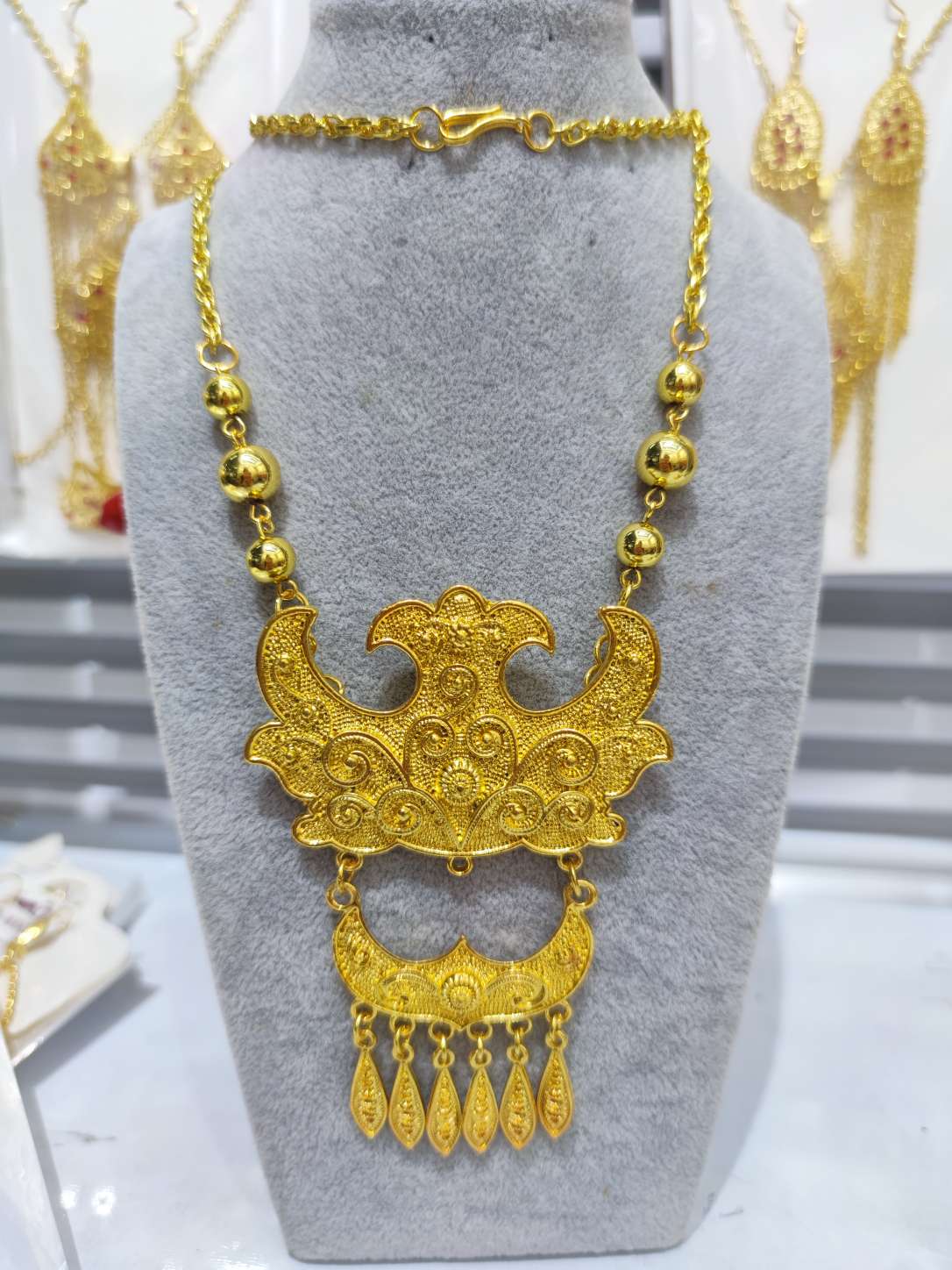  珠宝镀金金其他饰品 精致典雅 高质量 镀金大项链 保色