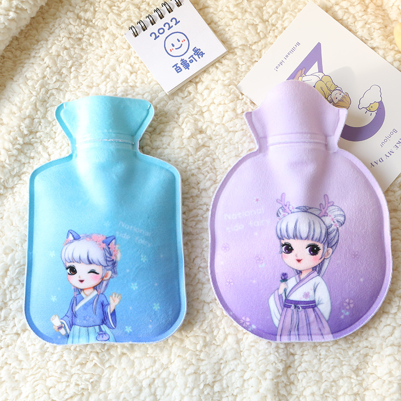 秋冬季新款PVC卡通注水热水袋学生便携加厚防爆暖水袋热水袋学生冬季卡通热水袋学生冬季可爱详情图4