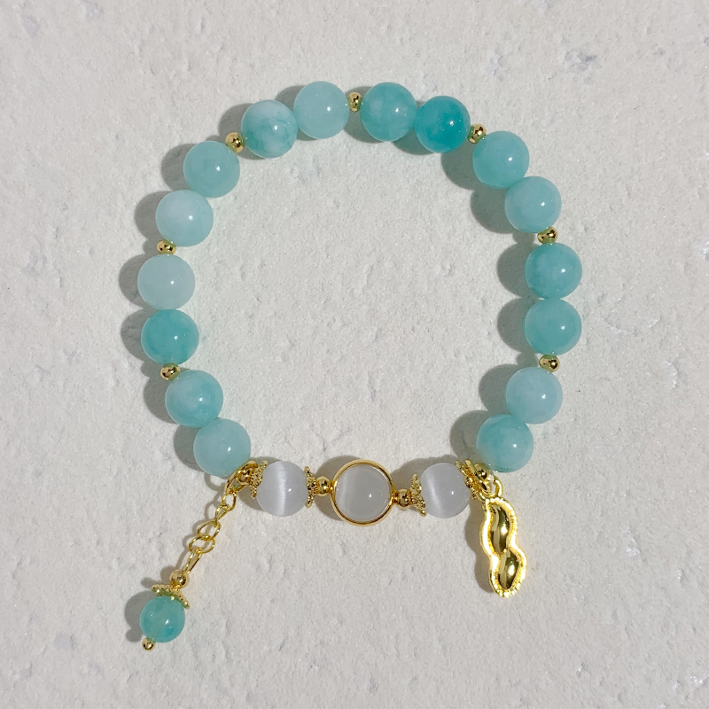Tianhe Jade chalcedony bracelet Original men's and women's yellow chalcedony bracelet, high-end, sweet, fresh and simple, in stock wholesale, sweet and fresh Item Picture