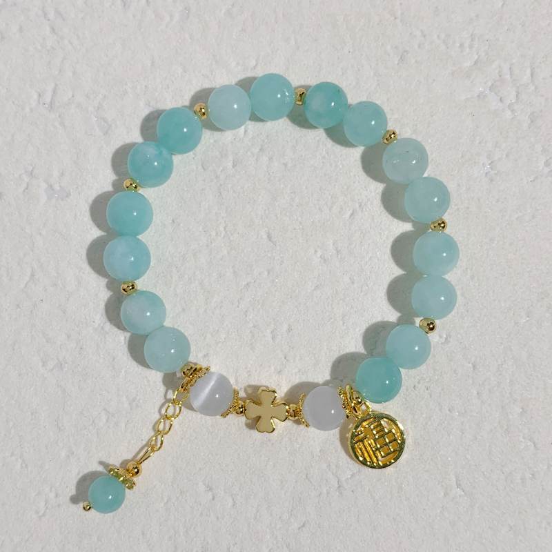 Tianhe Jade chalcedony bracelet Original men's and women's yellow chalcedony bracelet, high-end, sweet, fresh and simple, wholesale in stock, sweet bracelet wholesale Specification image