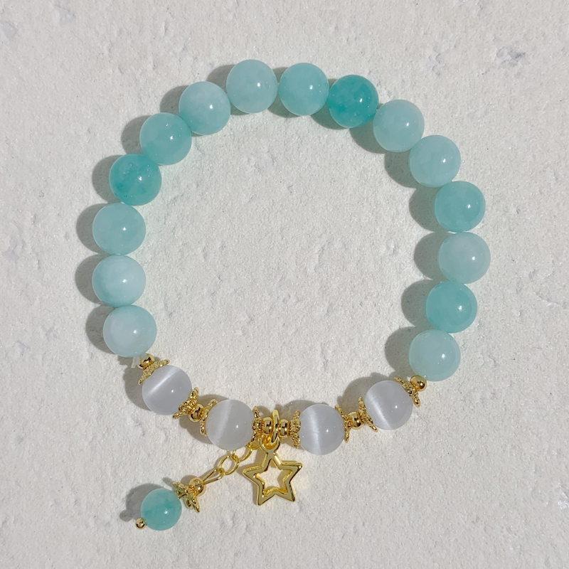 Tianhe Jade chalcedony bracelet Original men's and women's yellow chalcedony bracelet, high-end, sweet, fresh and simple, in stock wholesale, sweet and fresh Specification image