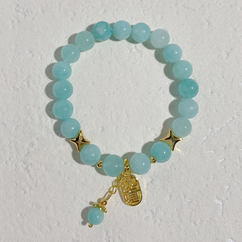 Tianhe Jade chalcedony bracelet Original men's and women's yellow chalcedony bracelet, high-end, sweet, fresh and simple, in stock wholesale, sweet and fresh details Picture