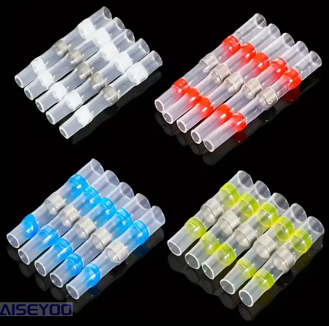 Box-packed solder ring welding heat shrinkable waterproof connector, middle pipe connection terminal kit combination, pressureless solder ring heat shrinkable tube quick wiring, middle connection with adhesive joint, waterproof wire protection sleeve, heat insulation terminal pic 7