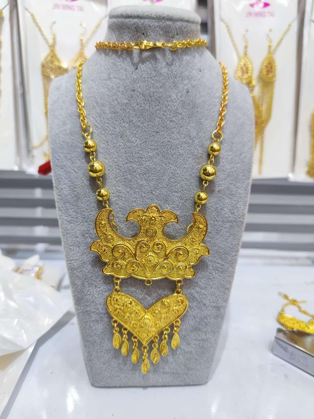 镀金大项链 保色  夸张饰品精选 珠宝饰品高级感 时尚潮流K金其他饰品 