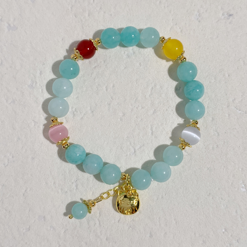 Tianhe Jade chalcedony bracelet Original men's and women's yellow chalcedony bracelet, high-end, sweet, fresh and simple, in stock wholesale, sweet and fresh Application Scenario