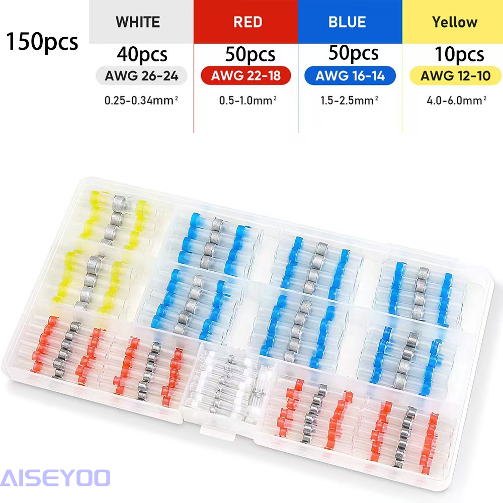 Box-packed solder ring welding heat shrinkable waterproof connector, middle pipe connection terminal kit combination, pressureless solder ring heat shrinkable tube quick wiring, middle connection with adhesive joint, waterproof wire protection sleeve, heat insulation terminal pic 2