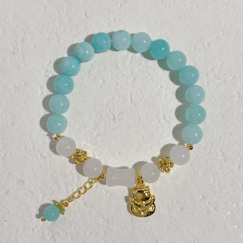 Tianhe Jade chalcedony bracelet Original men's and women's yellow chalcedony bracelet, high-end, sweet, fresh and simple, wholesale in stock, sweet bracelet wholesale details Picture
