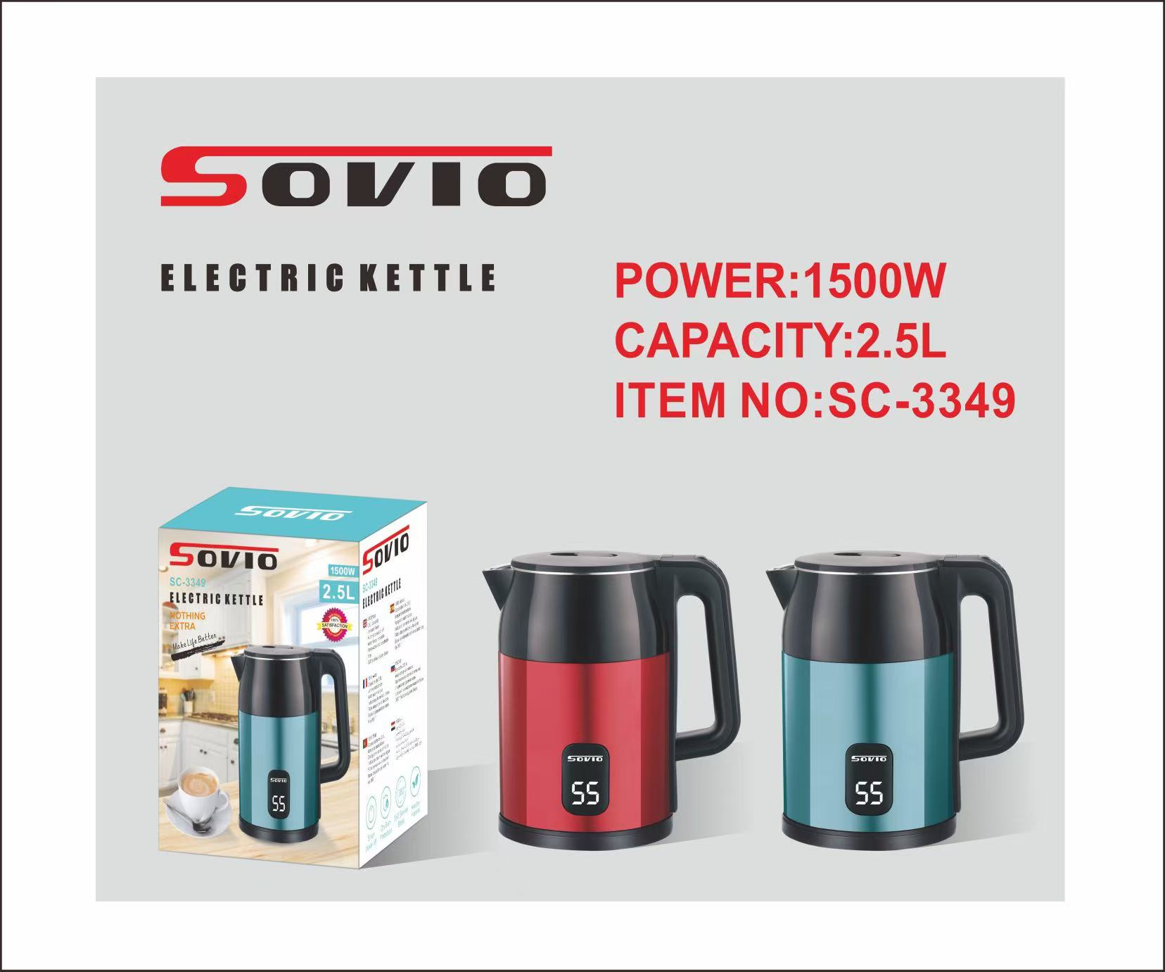 SOVIO Electric kettle 3349 Application Scenario