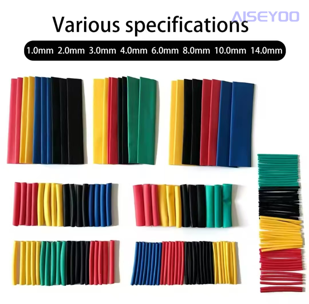 328PCS multi-color environmentally friendly flame-retardant heat shrink tube set box, electrician household wiring data cable, color heat shrink tube Specification image