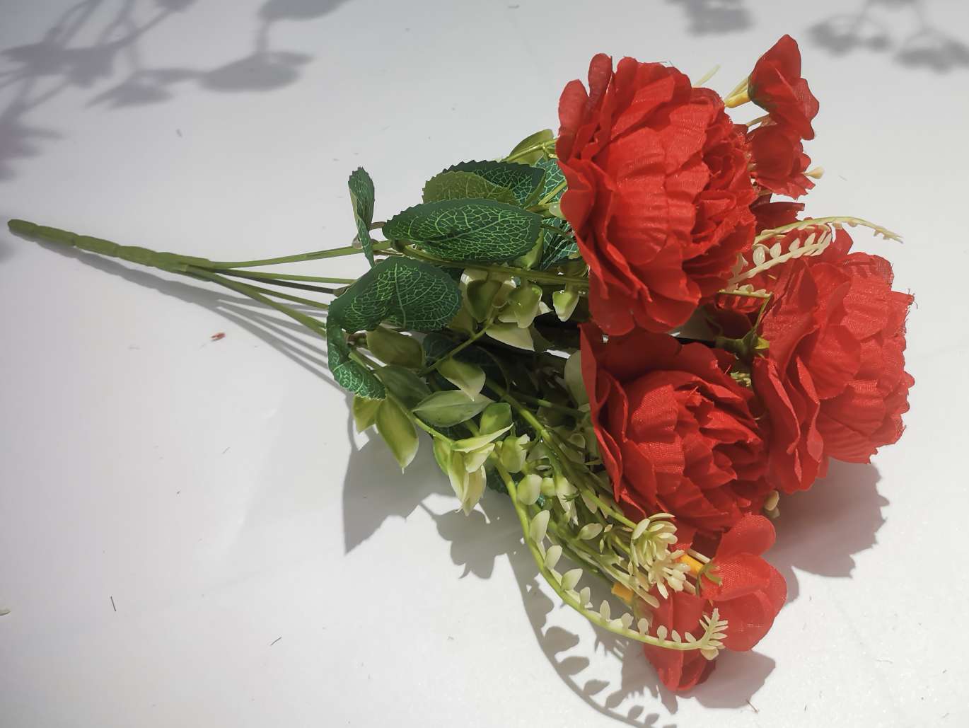 New faux peony filigree flower 7-fork new peony home and hotel engineering decoration shooting prop artificial flower detail image 8