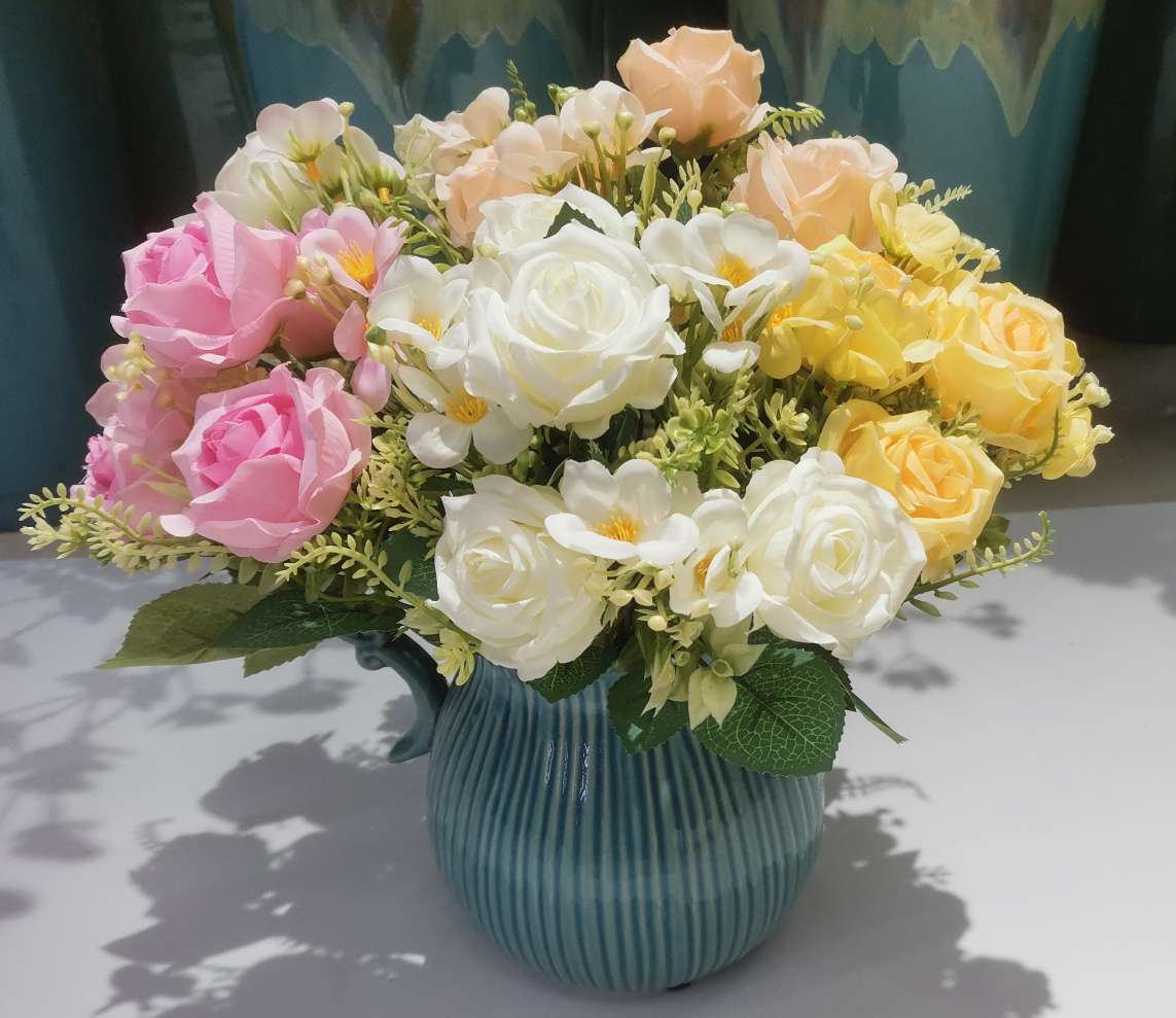 New faux peony filigree flower 7-fork new peony home and hotel engineering decoration shooting prop artificial flower Application Scenario