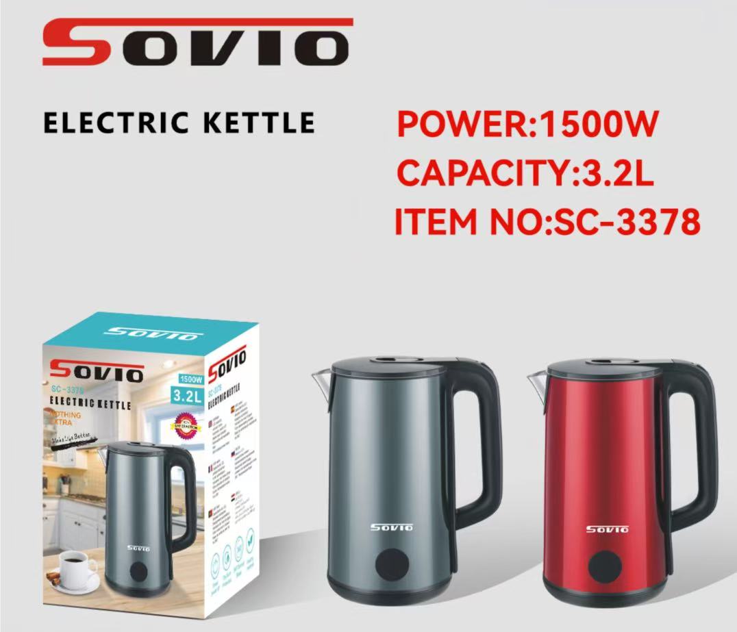 SOVIO electric kettle 3378 full figure
