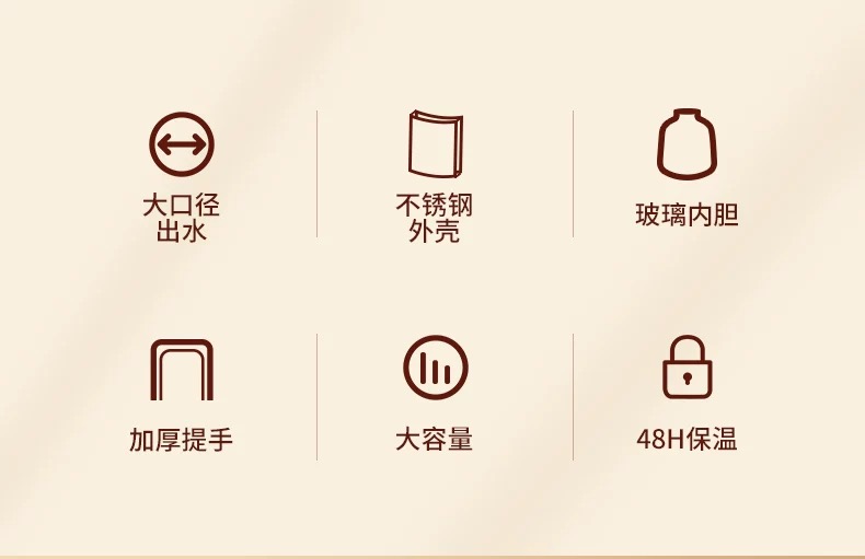 DAYDAYS热水瓶不锈钢暖水瓶家用大容量保温水壶学生用宿舍开水瓶出口玻璃内胆暖水瓶保温暖水壶详情2