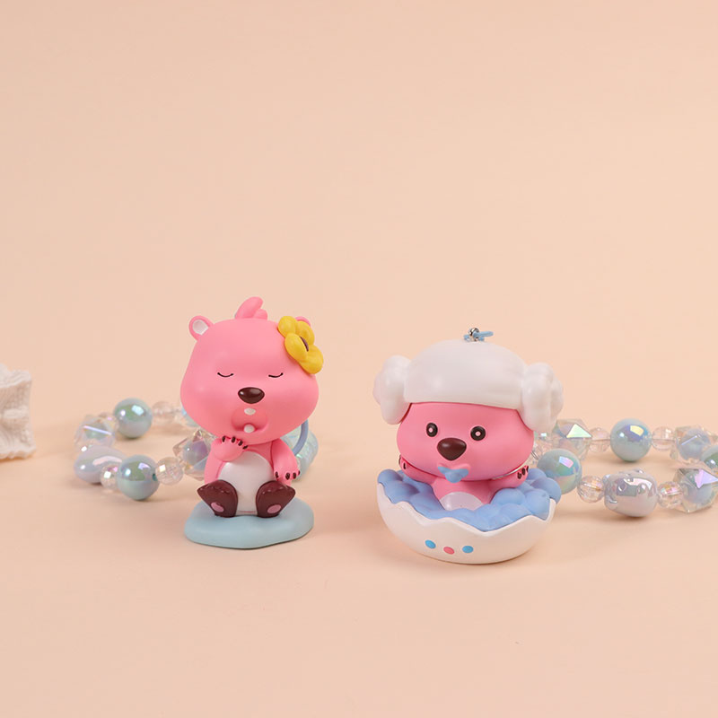 New cute dress-up Ruby beaded phone pendant, cute bag pendant, car bead chain keychain, claw machine Application Scenario