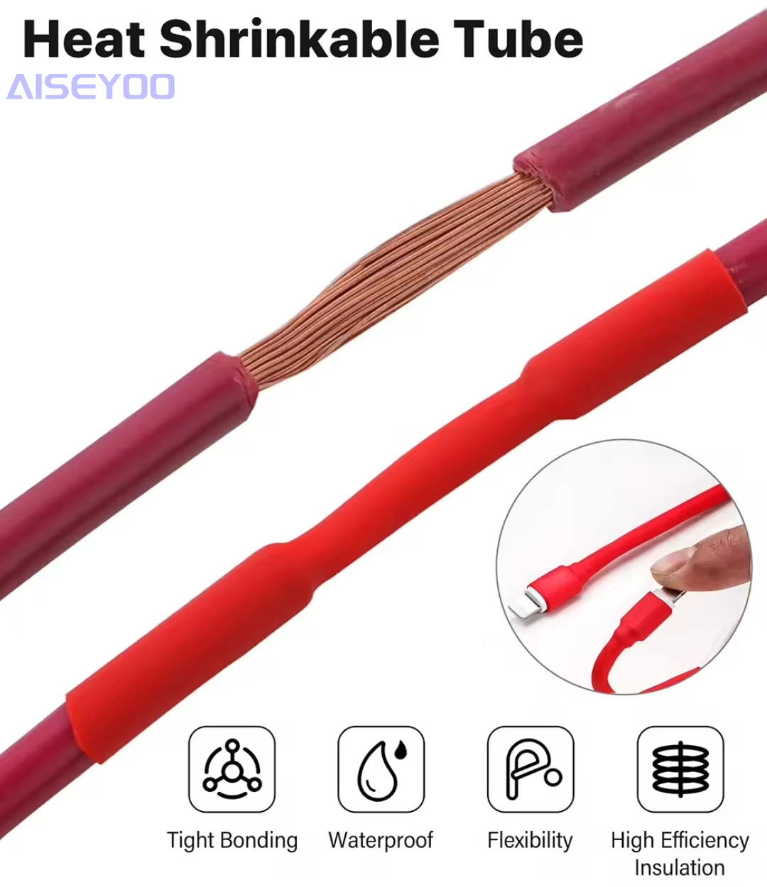 Heat shrink tubing, wire protection sleeve, insulating heat shrink tubing, box set, color box set, environmentally friendly heat shrink tubing, color heat shrink tubing combination, wire protection sleeve pic 10