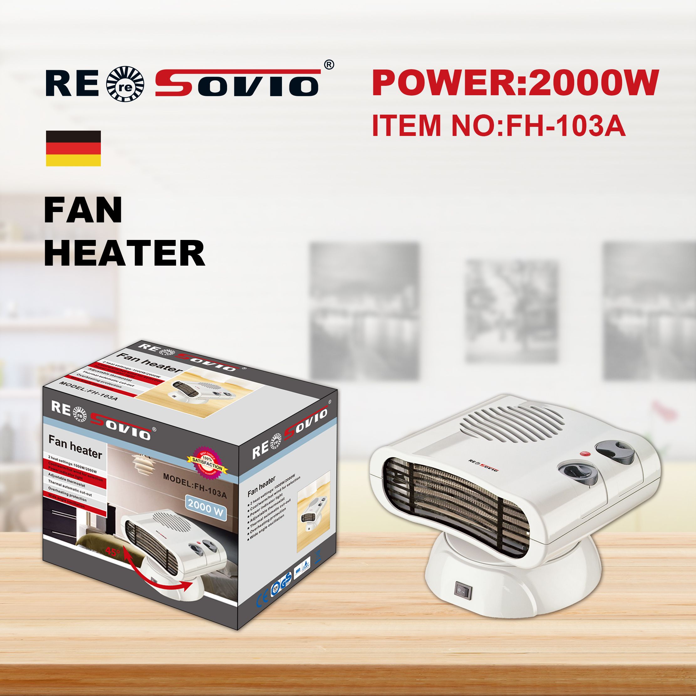 RESOVIO Heater Heater FH-103A details Picture