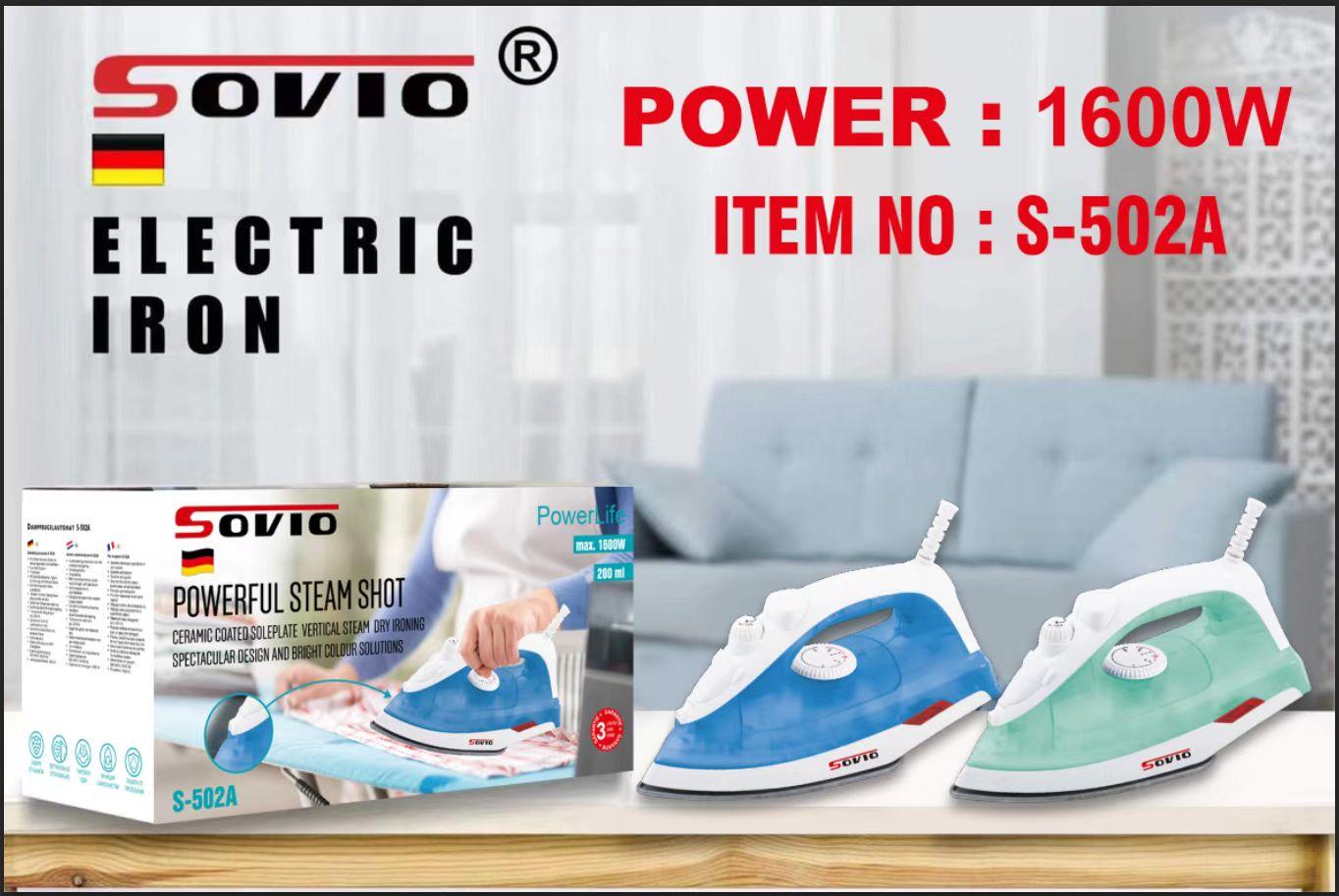 SOVIO Electric Iron 502A full figure