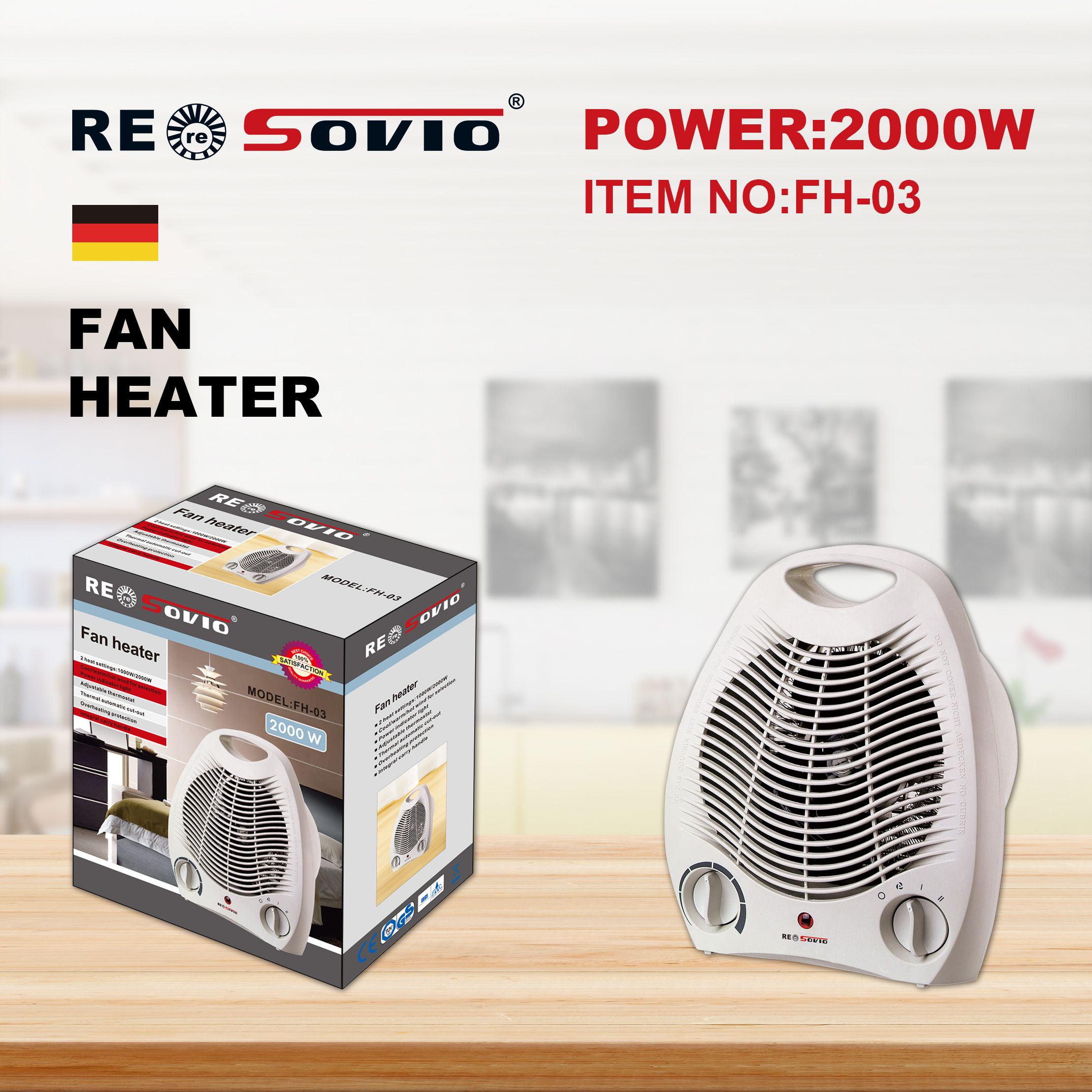 RESOVIO Heater Heater FH-03 details Picture
