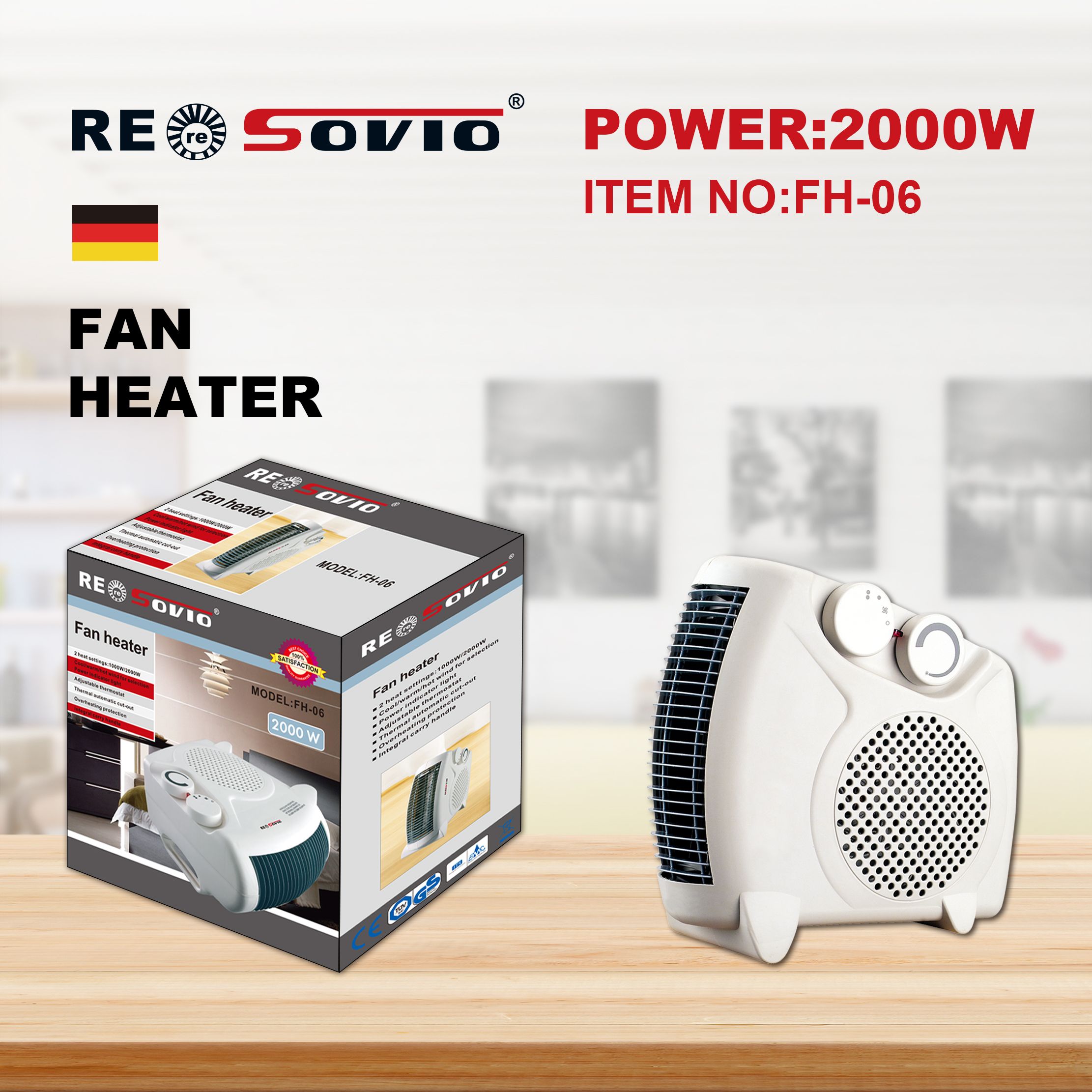 RESOVIO Heater Heater FH-06 full figure