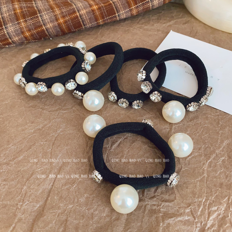 Korean retro pearl geometric round hair band for women 2025 autumn/winter new style, niche, high-end, fashionable and versatile hair accessory, Pingping accessory, hair tie, hair band headwear Specification image