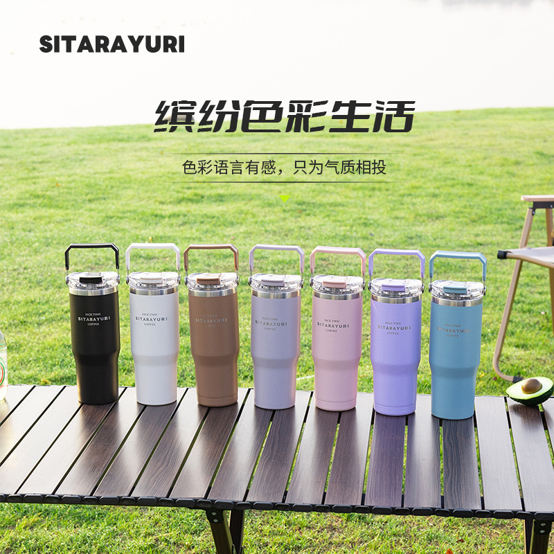 双饮手提时尚保温杯