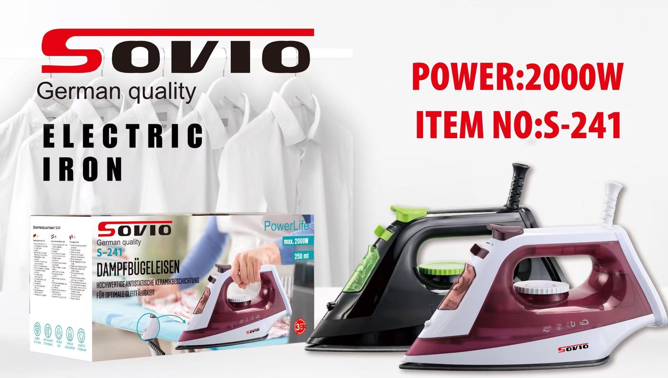 SOVIO Iron 241 Specification drawing