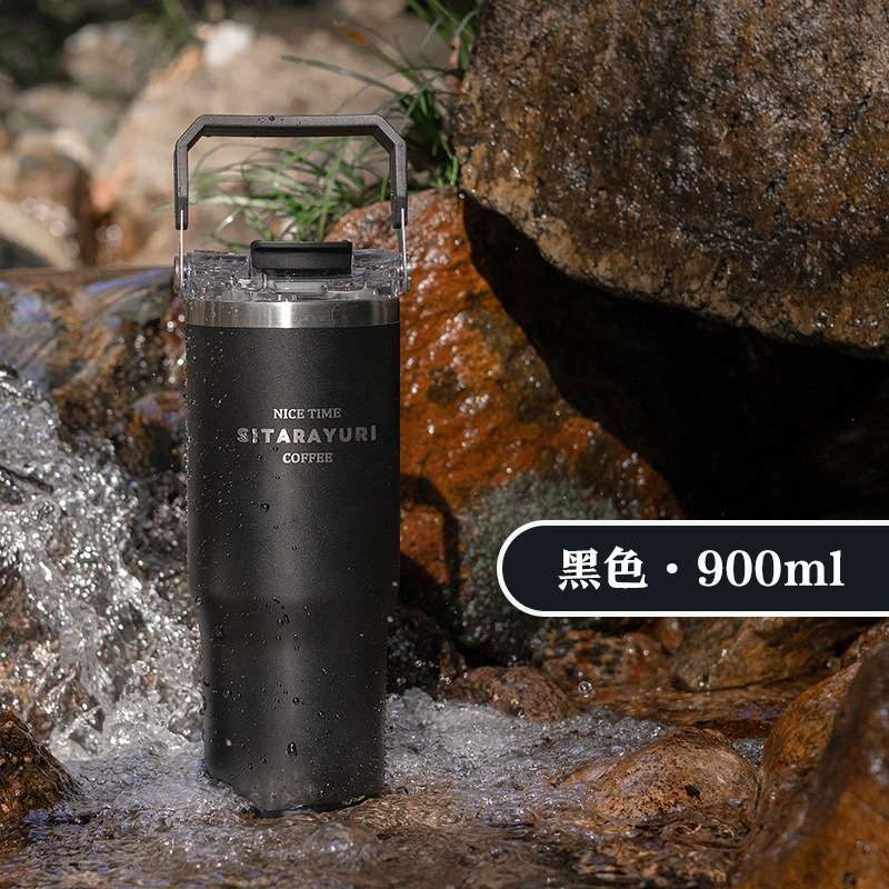 Double-drinking portable fashionable insulated cup detail image 12