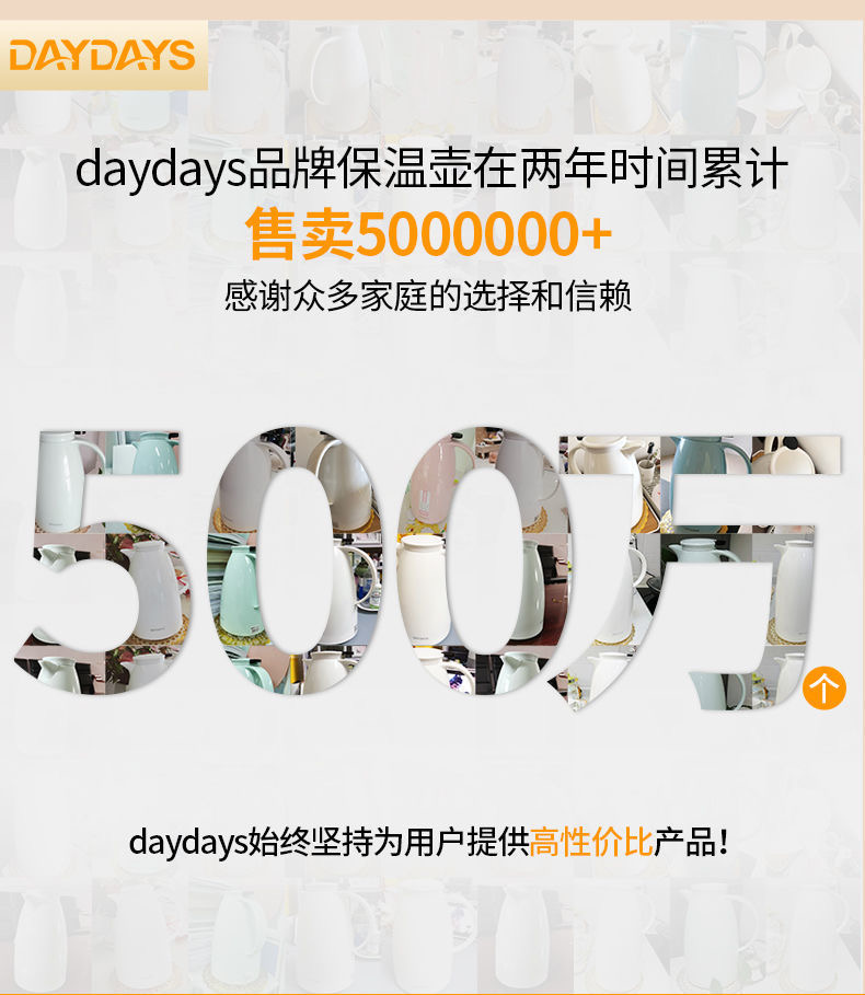 DAYDAYS热水瓶学生宿舍暖壶大容量保温水壶家用暖水壶女生开水瓶摩卡壶咖啡红茶泡茶壶详情1