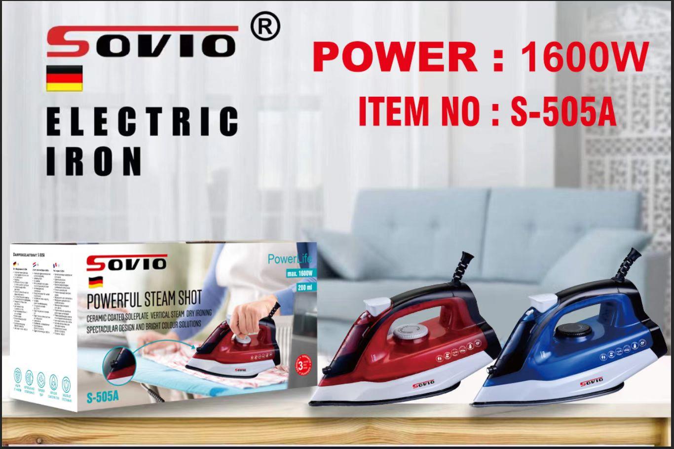 SOVIO electric iron 505A Specification drawing