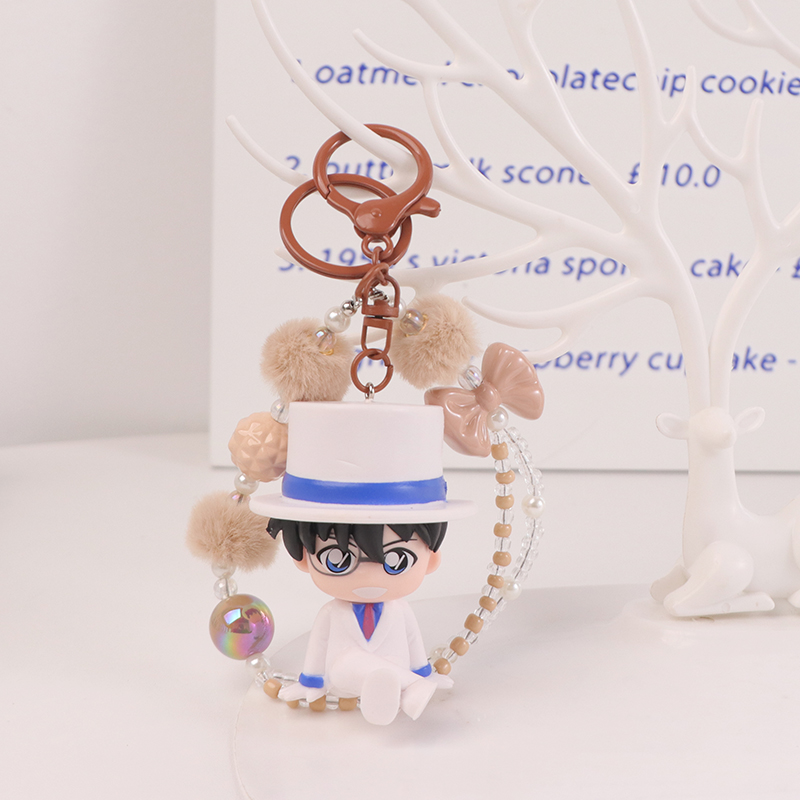 8 Q-style Conan figurines, Kaito Kid Conan Childhood Blind Box Gacha Car Cake Figurine, Anime Figurine Application Scenario