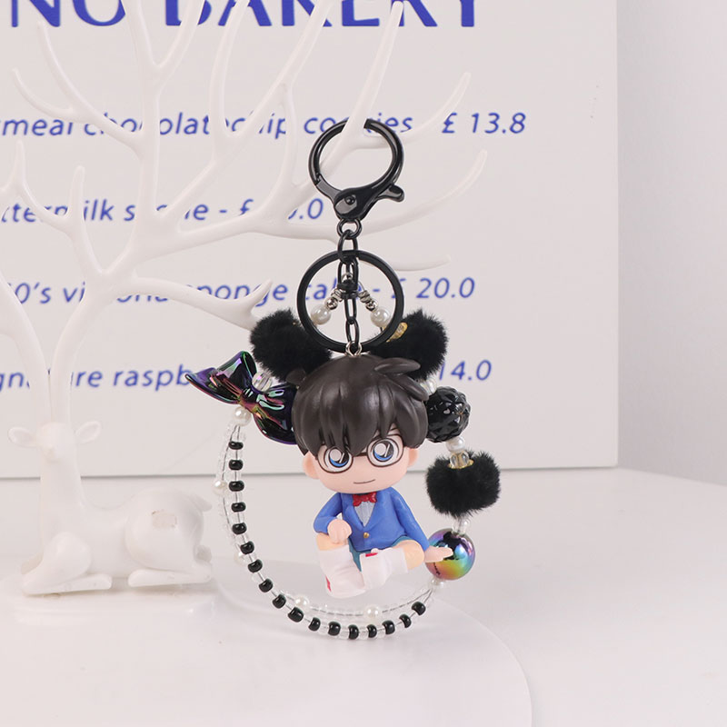 8 Q-style Conan figurines, Kaito Kid Conan Childhood Blind Box Gacha Car Cake Figurine, Anime Figurine Item Picture