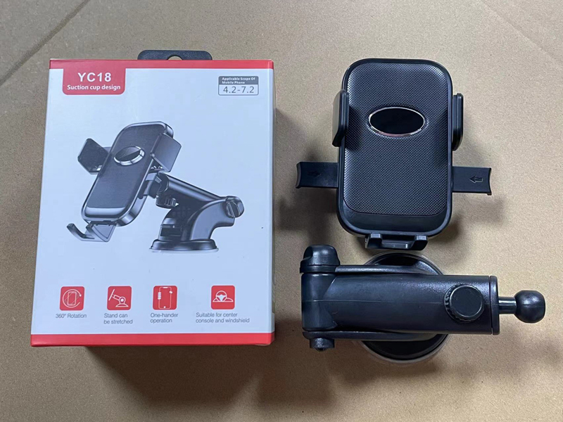 YC18-A、B车载胶底手机支架吸盘塑料手机支架挡风玻璃中控台手机支架出风口手机架详情22