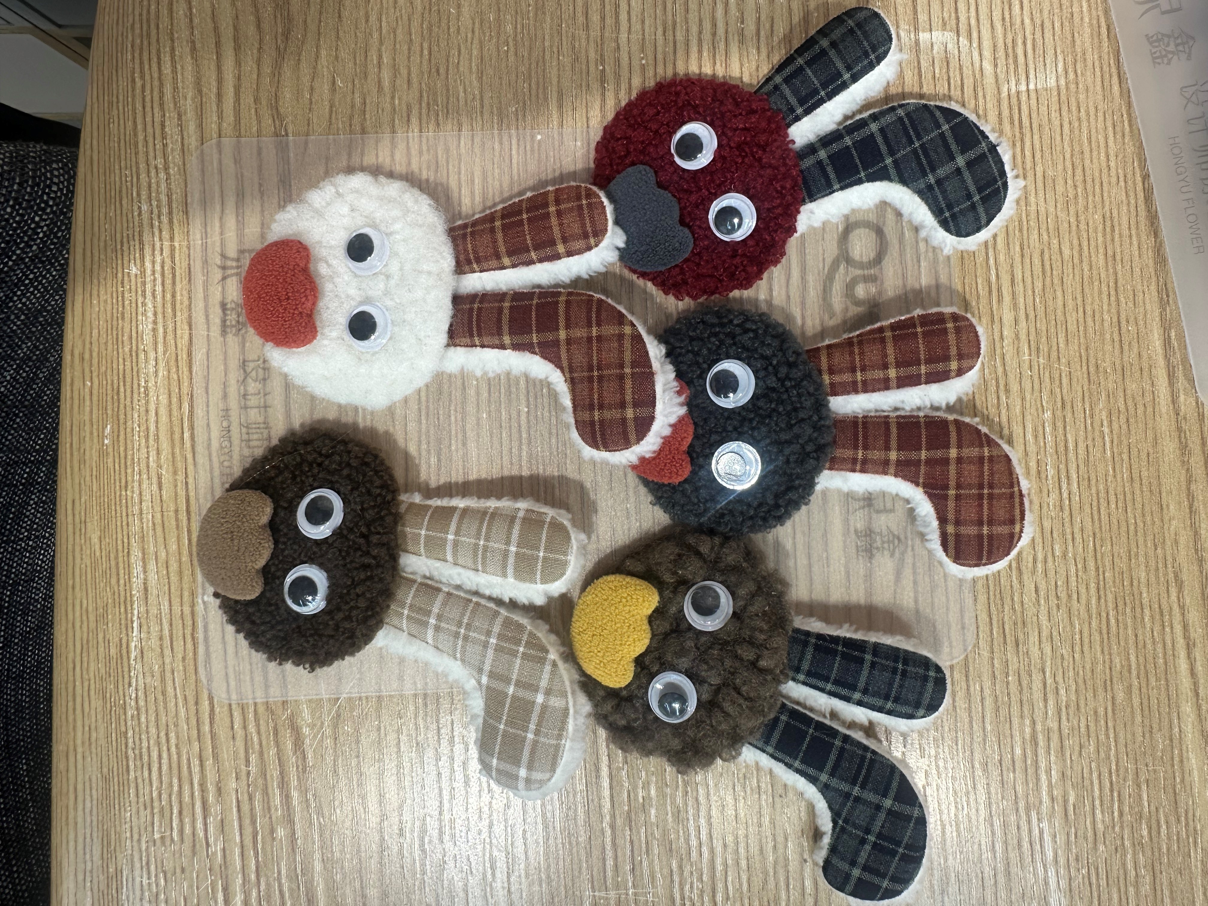 泉鑫辅料毛绒卡通字母小动物发饰发夹儿童服装配饰DIY鞋帽包包配件辅料