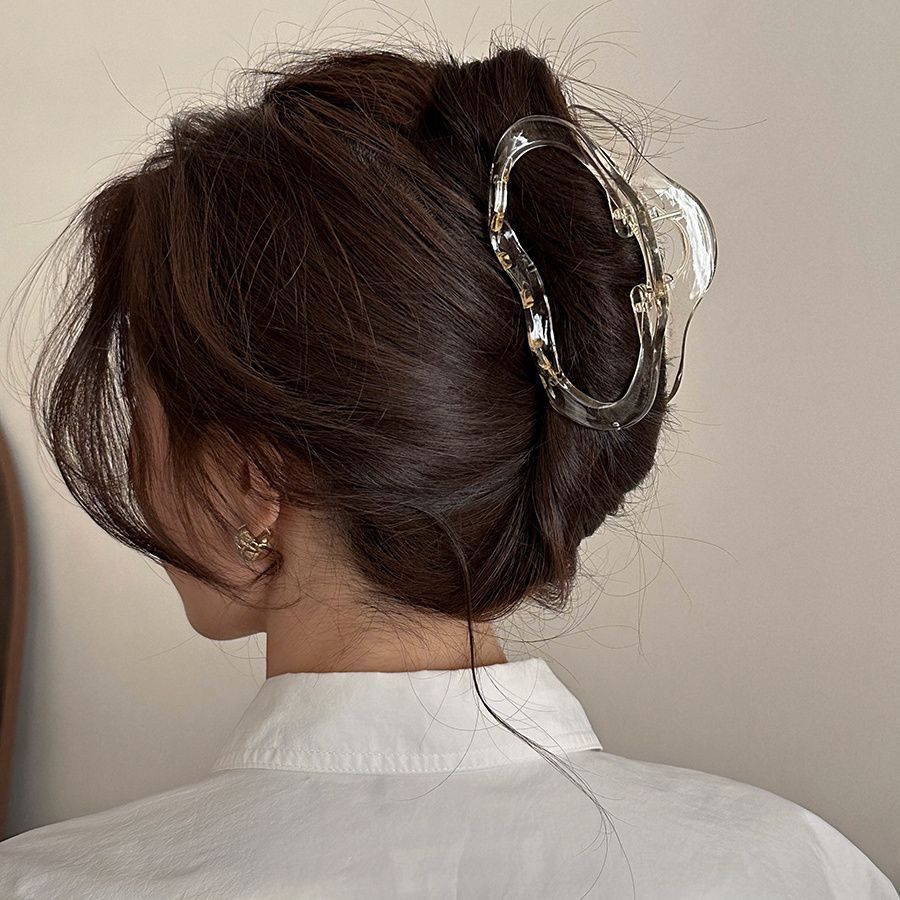 New large-sized stylish hair clips, women's back head hair grippers, hair clips, headwear, shark clip grippers details Picture