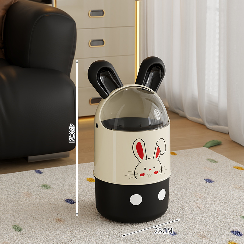 J01-7008-1-2 Creative cartoon flip can high appearance level garbage kitchen living room large multi-functional Specification drawing
