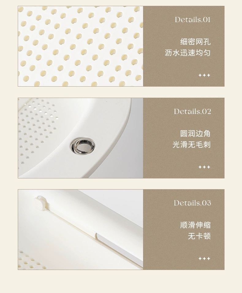 Z91- Double layer drain basket Kitchen vegetable dish tray Dish rack Fruit drain box undefined