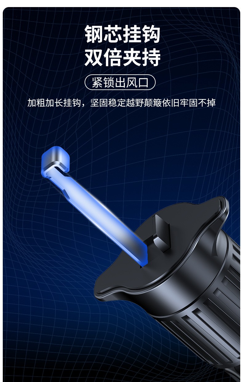 YC14-A、B车载胶底手机支架吸盘塑料手机支架挡风玻璃中控台手机支架出风口手机架详情5