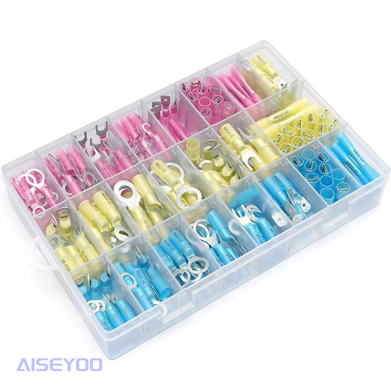 135PCS盒装热收缩防水绝缘快速压接连接器套装 组合盒装防水热缩中接端子 热缩绝缘端子详情图5