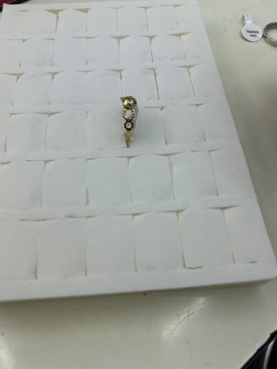 纯银戒子/水晶戒指/石榴石/碧玺/925银饰戒指细节图