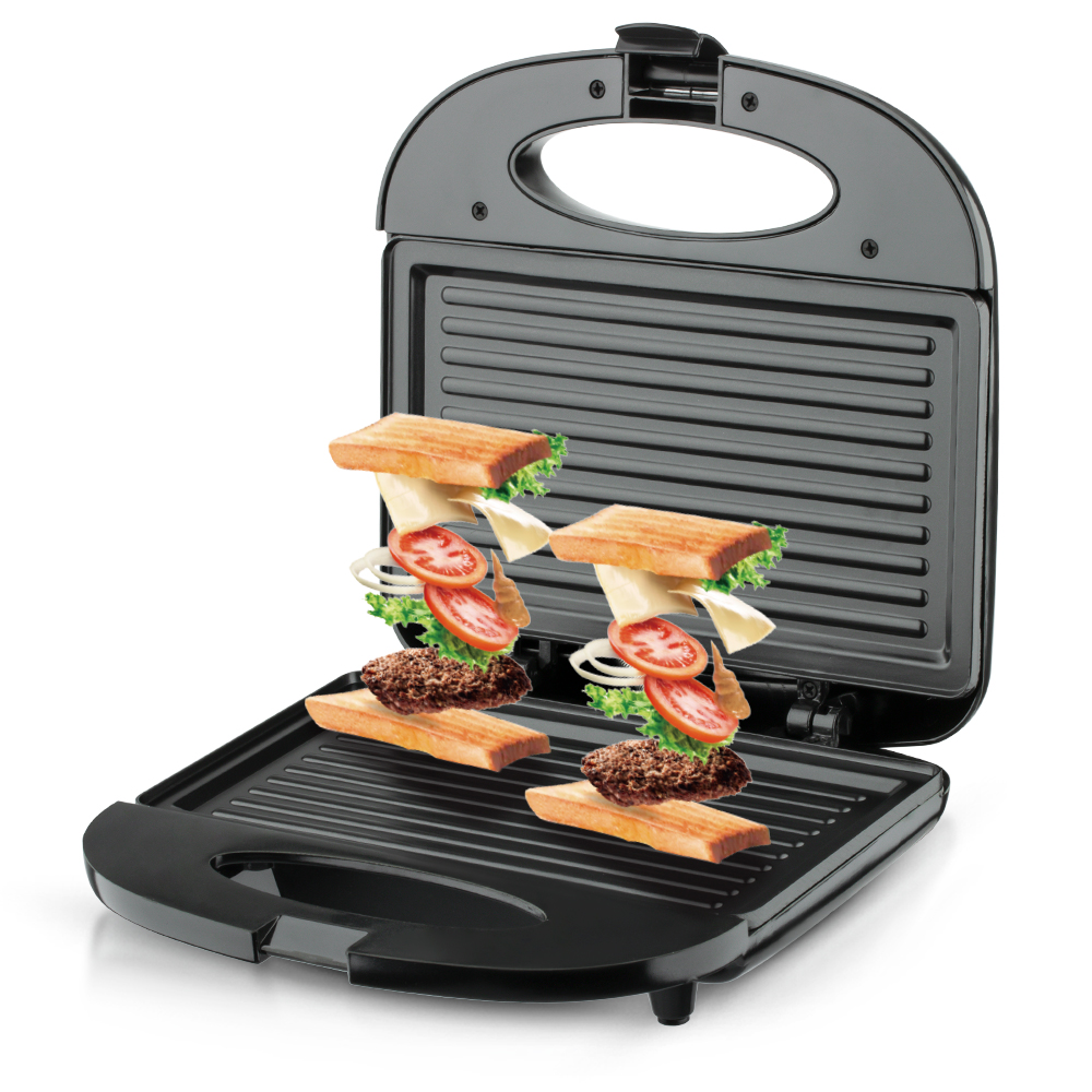 European standard 750W household sandwich maker, double-sided heating breakfast maker, grilling and baking machine R.218 Application Scenario