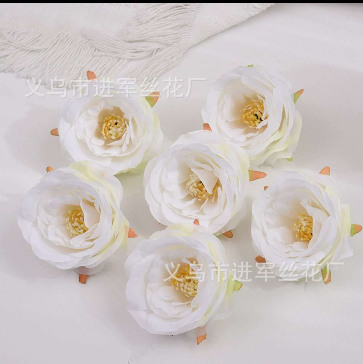 手工花材料，仿真花单头茶花婚庆花朵假花diy花环材料橱窗花墙装饰花艺批发 花类