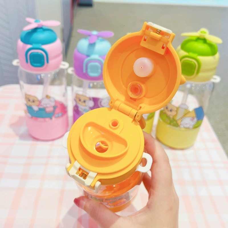 X152-XBD-2021 Children's water cup New portable plastic cup large capacity kettle summer cute straw cup Item Picture