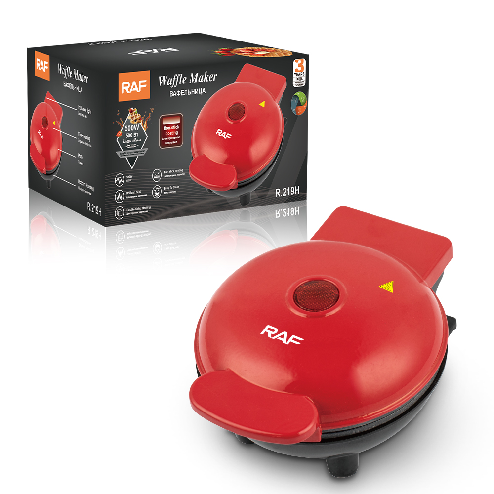 RAF European standard cross-border breakfast machine, double-sided heating, multi-functional toaster, portable waffle maker, compact and lightweight details Picture