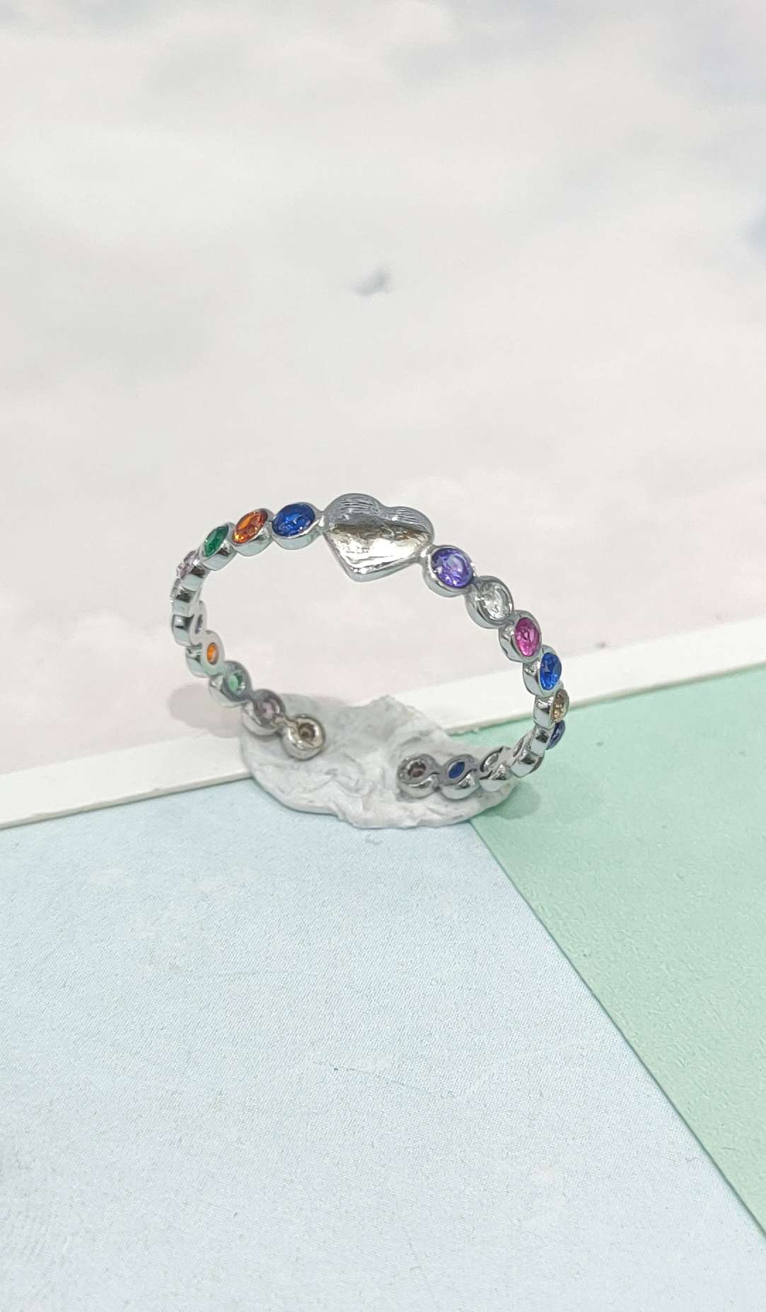 潮流戒指不锈钢材质 精致流行钛钢立体可调节戒指 女士饰品优雅大气 独特设计时尚时尚饰品