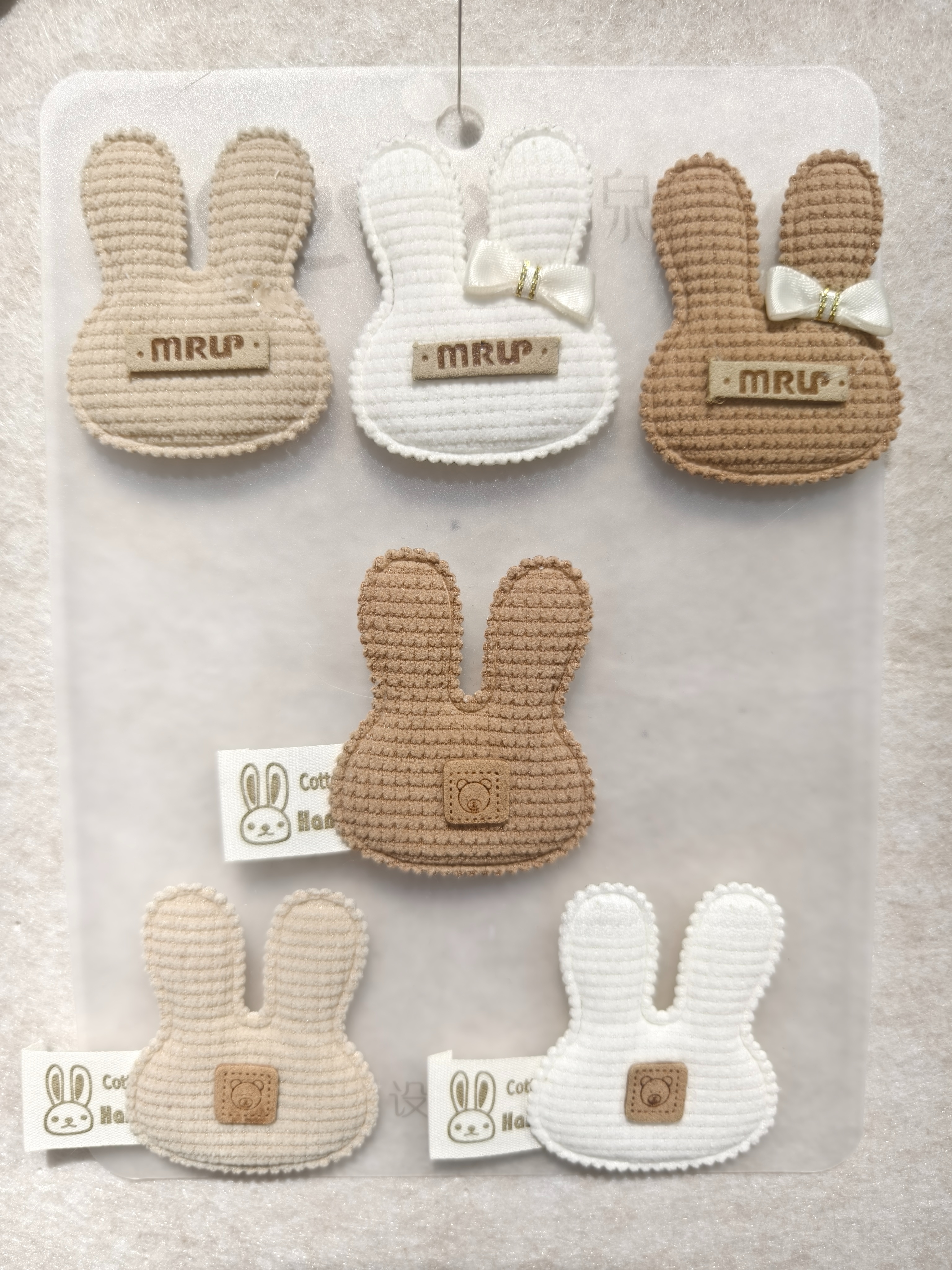 Quanxin accessories Cloth art DIY clothing hat socks accessories design handmade ornaments Japan and South Korea cute decoration rabbit head round dog ball cartoon hanging toy diy Quanxin clothing toy cotton gauze full figure