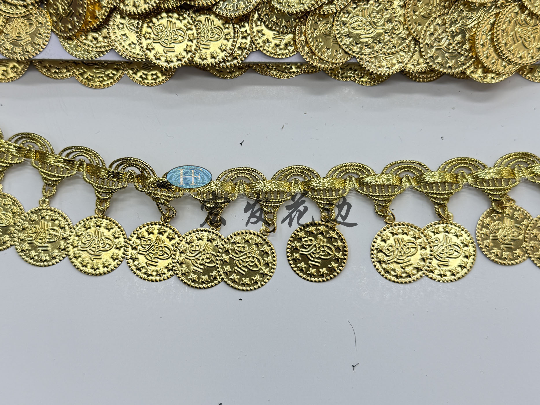 金色塔边2公分金片花边 金片多种图案 现货需联系