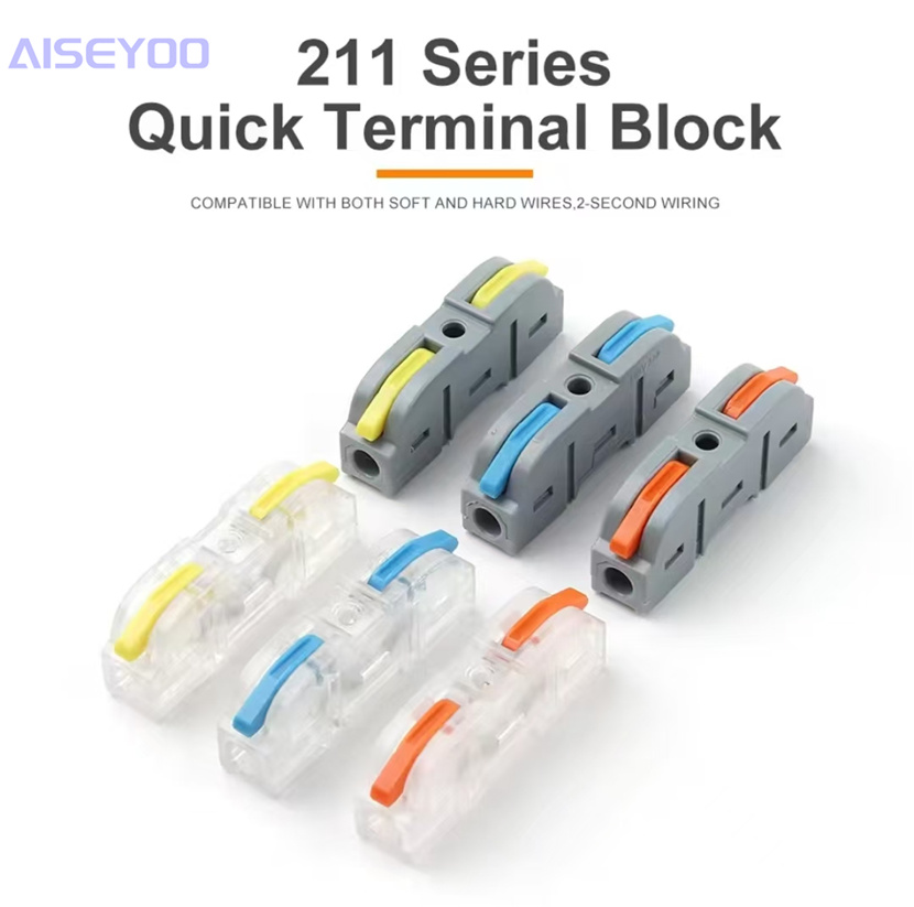 LT-211 Quick terminal block kit, freely spliced one-in-one-out multi-functional pair connector, flexible and hard wire quick connector terminal block Item Picture