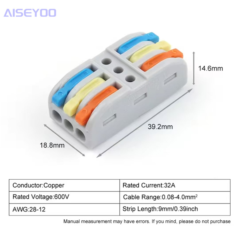PCT quick-press type terminal block, quick-press type lamp 4-square 4-hole three-in and three-out color transparent electrical measurement hole pic 9