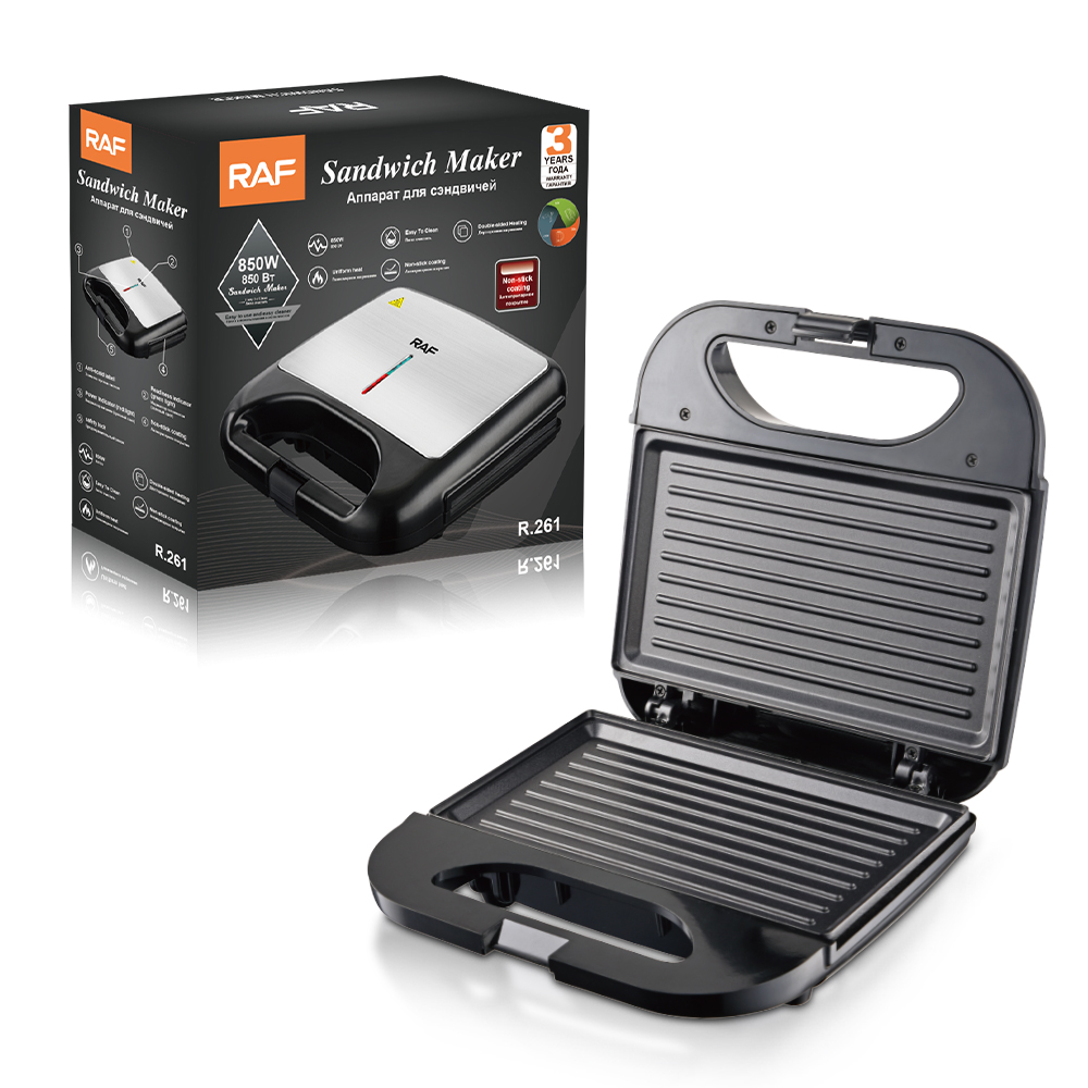 European 750W household multi-functional grilling and frying machine, mini breakfast machine, steak machine, sandwich machine R.261 details Picture