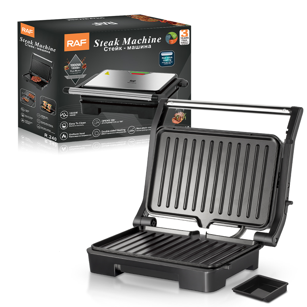 RAF Cross-border European-style home Panini Machine, sandwich machine, breakfast machine, barbecue and sausage machine, hamburger and steak machine, R.240 details Picture